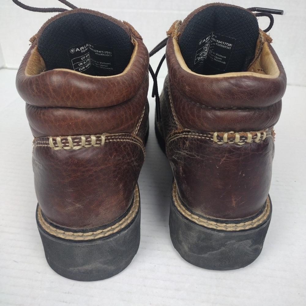 ARIAT Leather Boots Women's 9 B Canyon Lace-Up Brown Work Hiking - Picture 4 of 11